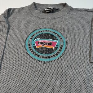 vintage San Antonio Spurs Shirt Mens XL Gray NBA Pro Edge Mesh Short Sleeve